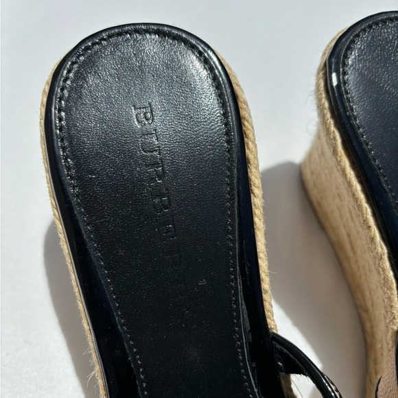 Burberry Nova Check Strappy Espadrille Wedge Slip On Sandals - Picture 13 of 14